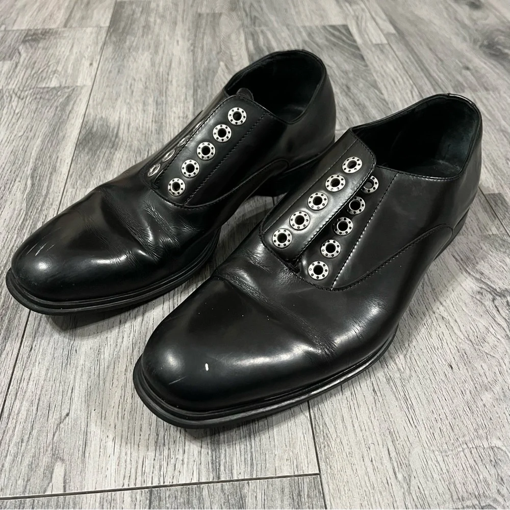 Cesare Paciotti Mens Shoes Size 6 US  Black Laceless Derby - Picture 2 of 11